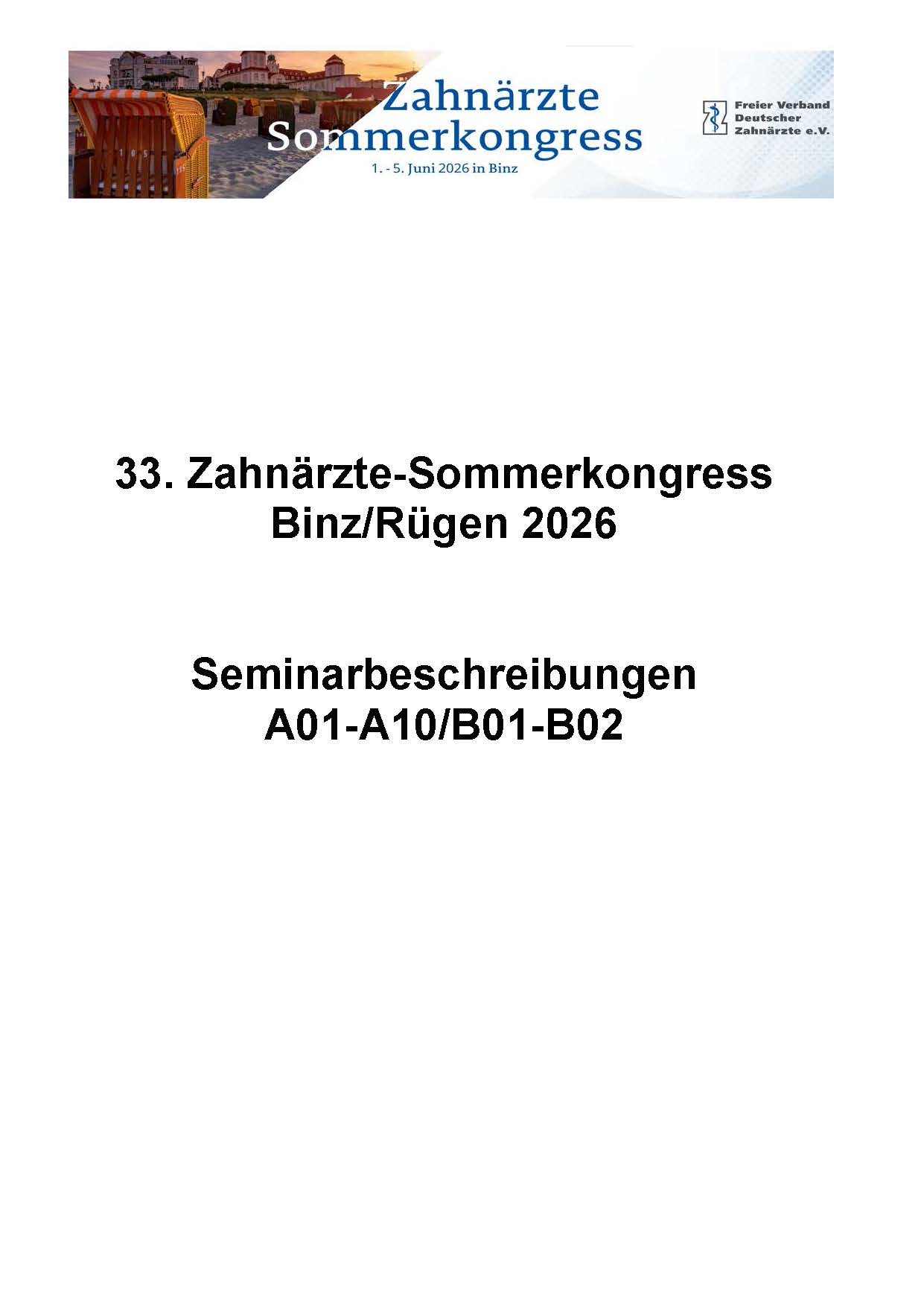 Seminarbeschreibungen